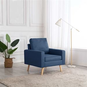 vidaXL Fauteuil stof blauw288697 vidaXL Fauteuil stof blauw288697
