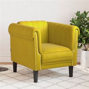 vidaXL Fauteuil, Chaise de Relaxation avec Accoudoirs et Dossier, Canapé de Salon Salle de Séjour Intérieur, Moderne, Jaune Velours vidaXL Fauteuil, Chaise de Relaxation avec Accoudoirs et Dossier, Canapé de Salon Salle de Séjour Intérieur, Moderne, Jaune Velours