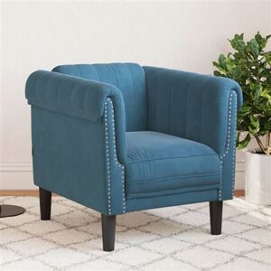 vidaXL Fauteuil fluweel blauw vidaXL Fauteuil fluweel blauw