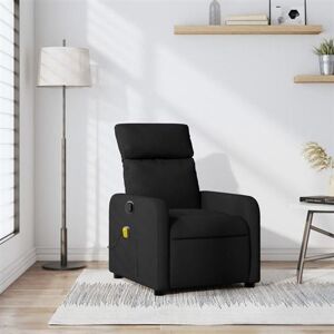 vidaXL Fauteuil de Massage Inclinable, Chaise avec Repose-pieds, Siège avec Dossier et Accoudoirs Salle de Séjour, Moderne, Noir Tissu vidaXL Fauteuil de Massage Inclinable, Chaise avec Repose-pieds, Siège avec Dossier et Accoudoirs Salle de Séjour, Moderne, Noir Tissu