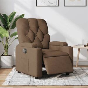 vidaXL Fauteuil verstelbaar elektrisch stof bruin3204690 vidaXL Fauteuil verstelbaar elektrisch stof bruin3204690