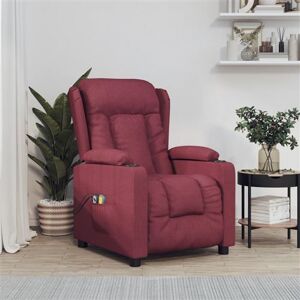 vidaXL Fauteuil Électrique de Massage, Siège Inclinable avec Dossier et Repose-Pied, Fauteuil Releveur, Chaise de Relaxation Salon Maison Intérieur, Bordeaux Tissu vidaXL Fauteuil Électrique de Massage, Siège Inclinable avec Dossier et Repose-Pied, Fauteuil Releveur, Chaise de Relaxation Salon Maison Intérieur, Bordeaux Tissu