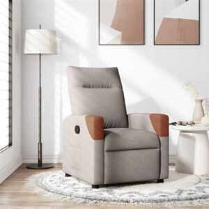 vidaXL Fauteuil verstelbaar stof taupe4104814 vidaXL Fauteuil verstelbaar stof taupe4104814