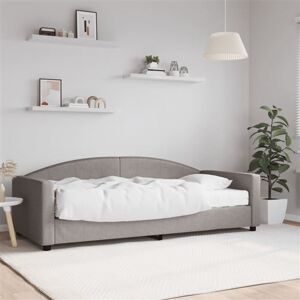 vidaXL Slaapbank met matras 90x200 cm stof taupe vidaXL Slaapbank met matras 90x200 cm stof taupe