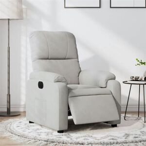 vidaXL Fauteuil verstelbaar elektrisch microvezelstof lichtgrijs3204916 vidaXL Fauteuil verstelbaar elektrisch microvezelstof lichtgrijs3204916