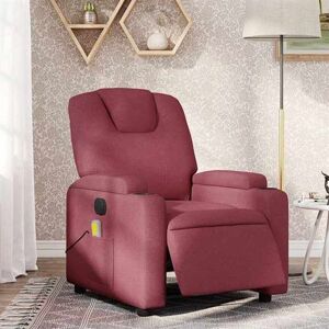 vidaXL Massagestoel elektrisch verstelbaar stof wijnrood3204359 vidaXL Massagestoel elektrisch verstelbaar stof wijnrood3204359