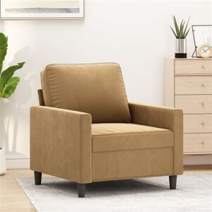vidaXL Fauteuil 60 cm fluweel bruin359186 vidaXL Fauteuil 60 cm fluweel bruin359186