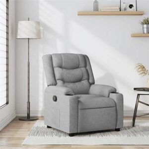 vidaXL Fauteuil Inclinable, Chaise avec Repose-pieds, Siège avec Dossier et Accoudoirs, Meuble de Salle de Séjour, Moderne, Gris Clair Tissu 374127 vidaXL Fauteuil Inclinable, Chaise avec Repose-pieds, Siège avec Dossier et Accoudoirs, Meuble de Salle de Séjour, Moderne, Gris Clair Tissu 374127