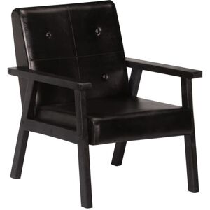 vidaXL Fauteuil Cuir Véritable Chaise de Salon Chaise de Sofa Siège de Bureau Chambre à Coucher Salle de Séjour Intérieur Maison Noir vidaXL Fauteuil Cuir Véritable Chaise de Salon Chaise de Sofa Siège de Bureau Chambre à Coucher Salle de Séjour Intérieur Maison Noir