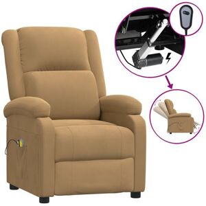 vidaXL Massagestoel elektrisch verstelbaar fluweel bruin vidaXL Massagestoel elektrisch verstelbaar fluweel bruin