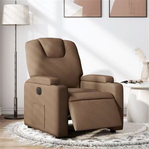 vidaXL Fauteuil verstelbaar elektrisch stof bruin3204348 vidaXL Fauteuil verstelbaar elektrisch stof bruin3204348