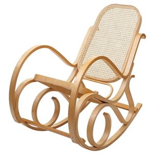 Schommelstoel M41, schommelstoel TV-fauteuil, massief houten rotan, MVG-gecertificeerd ~ eiken look Schommelstoel M41, schommelstoel TV-fauteuil, massief houten rotan, MVG-gecertificeerd ~ eiken look
