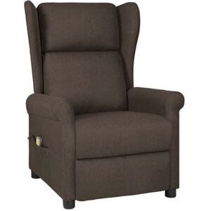 vidaXL Fauteuil de Massage, Siège avec Accoudoirs et Dossier, Chaise de Relaxation avec Repose-pied, Meuble de Salon, Moderne, Marron Foncé Tissu vidaXL Fauteuil de Massage, Siège avec Accoudoirs et Dossier, Chaise de Relaxation avec Repose-pied, Meuble de Salon, Moderne, Marron Foncé Tissu
