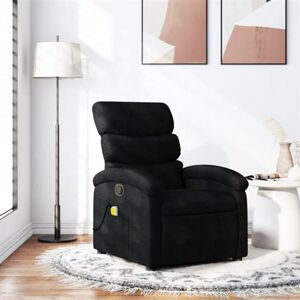 vidaXL Massagestoel verstelbaar stof zwart371703 vidaXL Massagestoel verstelbaar stof zwart371703