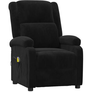 vidaXL Massagestoel fluweel zwart vidaXL Massagestoel fluweel zwart