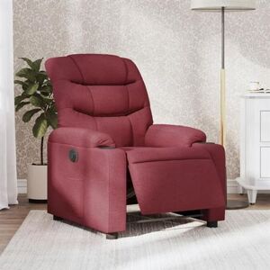 vidaXL Fauteuil Inclinable Électrique, Chaise de Relaxation avec Dossier, Siège avec Accoudoirs, Fauteuil TV de Salle de Séjour, Rouge Bordeaux Tissu 3206630 vidaXL Fauteuil Inclinable Électrique, Chaise de Relaxation avec Dossier, Siège avec Accoudoirs, Fauteuil TV de Salle de Séjour, Rouge Bordeaux Tissu 3206630