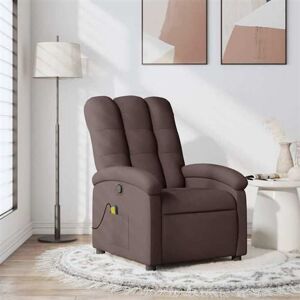 vidaXL Massagestoel verstelbaar stof donkerbruin371744 vidaXL Massagestoel verstelbaar stof donkerbruin371744