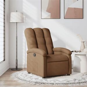 vidaXL Fauteuil verstelbaar stof bruin371731 vidaXL Fauteuil verstelbaar stof bruin371731