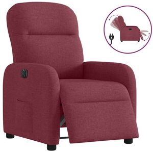 vidaXL Fauteuil verstelbaar elektrisch stof wijnrood3302955 vidaXL Fauteuil verstelbaar elektrisch stof wijnrood3302955