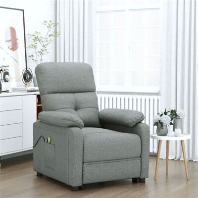 vidaXL Massagestoel elektrisch stof donkergrijs3073813 vidaXL Massagestoel elektrisch stof donkergrijs3073813