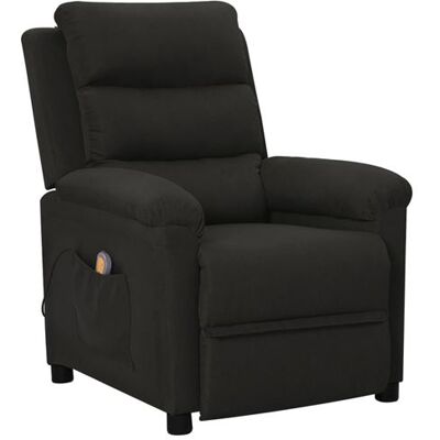 vidaXL Massagestoel stof zwart vidaXL Massagestoel stof zwart