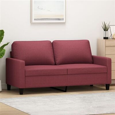 vidaXL Tweezitsbank 140 cm stof wijnrood359169 vidaXL Tweezitsbank 140 cm stof wijnrood359169