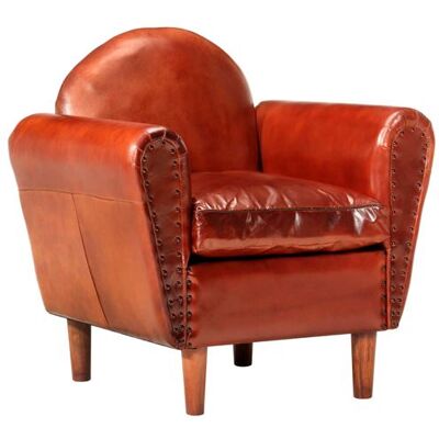 vidaXL Kuipstoel 77x65x79 cm echt leer bruin vidaXL Kuipstoel 77x65x79 cm echt leer bruin