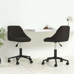 vidaXL Eetkamerstoelen draaibaar 2 st fluweel zwart335492 vidaXL Eetkamerstoelen draaibaar 2 st fluweel zwart335492