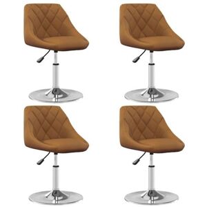vidaXL Eetkamerstoelen draaibaar 4 st fluweel bruin3088756 vidaXL Eetkamerstoelen draaibaar 4 st fluweel bruin3088756
