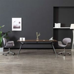 vidaXL Eetkamerstoel draaibaar stof grijs287395 vidaXL Eetkamerstoel draaibaar stof grijs287395