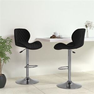 vidaXL Barkrukken 2 st fluweel zwart334908 vidaXL Barkrukken 2 st fluweel zwart334908