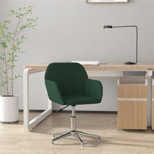 vidaXL Kantoorstoel draaibaar stof donkergroen344717 vidaXL Kantoorstoel draaibaar stof donkergroen344717