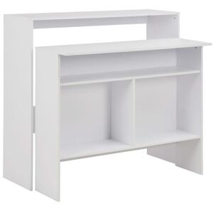 vidaXL Table de Bar avec 2 Dessus de Table, Table de Bistro, Table de Salle à Manger, Meuble de Rangement Pub Cuisine Maison Intérieur, Blanc vidaXL Table de Bar avec 2 Dessus de Table, Table de Bistro, Table de Salle à Manger, Meuble de Rangement Pub Cuisine Maison Intérieur, Blanc