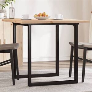 vidaXL Eettafel O-frame 80x80x75,5 cm massief grenenhout en gietijzer3282739 vidaXL Eettafel O-frame 80x80x75,5 cm massief grenenhout en gietijzer3282739