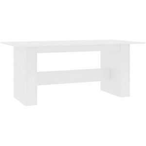 vidaXL Eettafel 180x90x76 cm bewerkt hout wit800468 vidaXL Eettafel 180x90x76 cm bewerkt hout wit800468