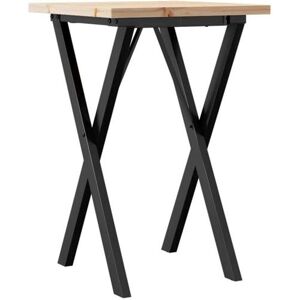 vidaXL Eettafel X-frame 50x50x75,5 cm massief grenenhout en gietijzer3282757 vidaXL Eettafel X-frame 50x50x75,5 cm massief grenenhout en gietijzer3282757