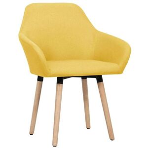 vidaXL Eetkamerstoelen 2 st stof geel vidaXL Eetkamerstoelen 2 st stof geel