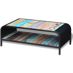vidaXL Table basse pour salon Bois de récupération massif Meuble de rangement 243285 vidaXL Table basse pour salon Bois de récupération massif Meuble de rangement 243285