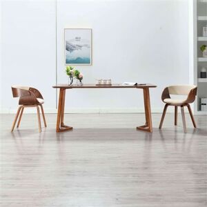 vidaXL Chaise à Dîner Chaise de Salle à Manger Chaise de Repas Chaise de Cuisine Chaise de Salon Maison Bureau Crème Similicuir Bois Courbé vidaXL Chaise à Dîner Chaise de Salle à Manger Chaise de Repas Chaise de Cuisine Chaise de Salon Maison Bureau Crème Similicuir Bois Courbé