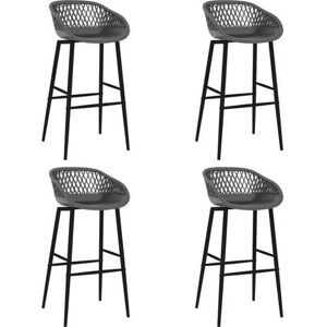 vidaXL Barstoelen 4 st grijs248163 vidaXL Barstoelen 4 st grijs248163