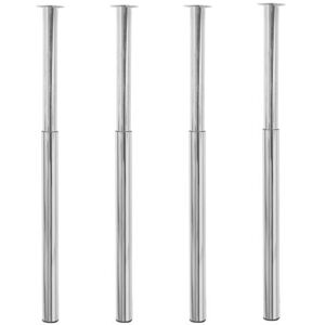 vidaXL Tafelpoten telescopisch 4 st 710-1100 mm chroomkleurig3051486 vidaXL Tafelpoten telescopisch 4 st 710-1100 mm chroomkleurig3051486