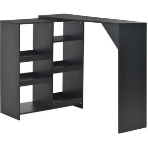 vidaXL Bartafel met verplaatsbaar schap 138x40x120 cm zwart vidaXL Bartafel met verplaatsbaar schap 138x40x120 cm zwart