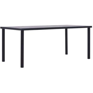 vidaXL Eettafel 200x100x75 cm MDF zwart en betongrijs281861 vidaXL Eettafel 200x100x75 cm MDF zwart en betongrijs281861