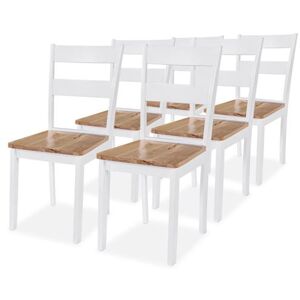 vidaXL 6x Bois d'Hévéa Chaises de Salle à Manger Chaises de Repas Chaises à Dîner Sièges de Cuisine Meubles de Cuisine Intérieur Blanc vidaXL 6x Bois d'Hévéa Chaises de Salle à Manger Chaises de Repas Chaises à Dîner Sièges de Cuisine Meubles de Cuisine Intérieur Blanc