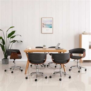 vidaXL 6x Chaises Pivotantes de Salle à Manger Sièges à Dîner Chaises de Repas Chambre Bureau Cuisine Salon Intérieur Maison Gris Tissu vidaXL 6x Chaises Pivotantes de Salle à Manger Sièges à Dîner Chaises de Repas Chambre Bureau Cuisine Salon Intérieur Maison Gris Tissu