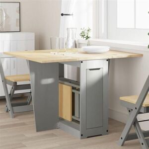 vidaXL Eettafel Corona inklapbaar massief grenenhout grijs4013437 vidaXL Eettafel Corona inklapbaar massief grenenhout grijs4013437
