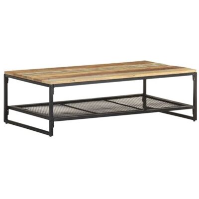 vidaXL Table Basse Table d'Appoint Table de Canapé Meuble de Salon Salle de Séjour Maison Intérieur 110x60x35 cm Bois de Récupération Massif vidaXL Table Basse Table d'Appoint Table de Canapé Meuble de Salon Salle de Séjour Maison Intérieur 110x60x35 cm Bois de Récupération Massif