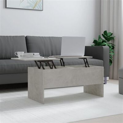 vidaXL Table Basse Table d'Appoint Table de Salon Bout de Canapé Meuble de Salon Salle de Séjour 102x50,5x46,5 cm Bois d'Ingénierie Gris Béton vidaXL Table Basse Table d'Appoint Table de Salon Bout de Canapé Meuble de Salon Salle de Séjour 102x50,5x46,5 cm Bois d'Ingénierie Gris Béton