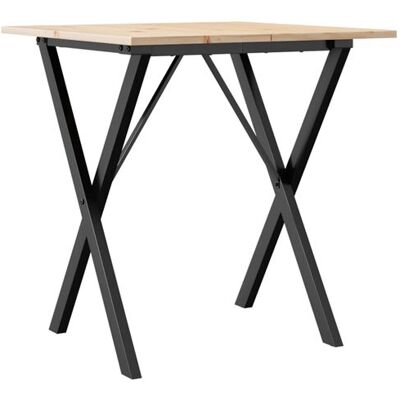 vidaXL Eettafel X-frame 70x70x75 cm massief grenenhout en gietijzer3282693 vidaXL Eettafel X-frame 70x70x75 cm massief grenenhout en gietijzer3282693