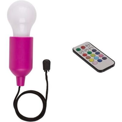 Retro lamp met LED multicolor bulb op batterijen en afstandsbediening zwart Retro lamp met LED multicolor bulb op batterijen en afstandsbediening zwart